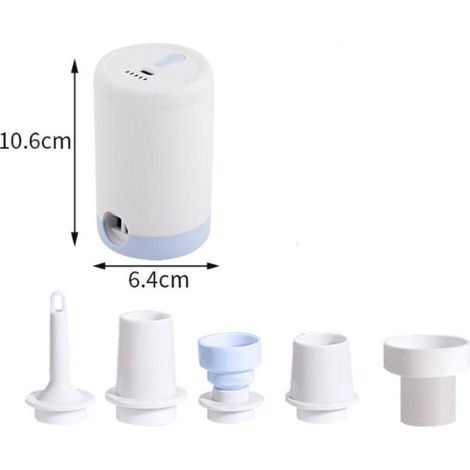 Elektrische Pumpe Für Vakuum-aufbewahrungsbeutel, 1500 Mah Tragbare Luftpumpe, 20 W Elektrische Luftpumpe Für Aufblasbare Matratze, Planschbecken, Spielzeug