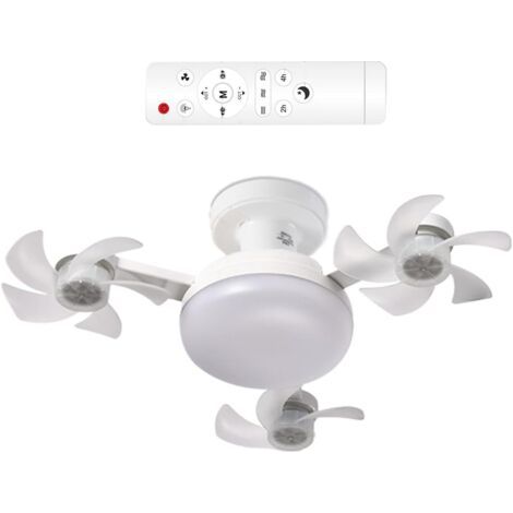 Dezenter E27-deckenventilator, Einstellbare Beleuchtung, Leise Kühlung Für Terrasse Und Veranda.