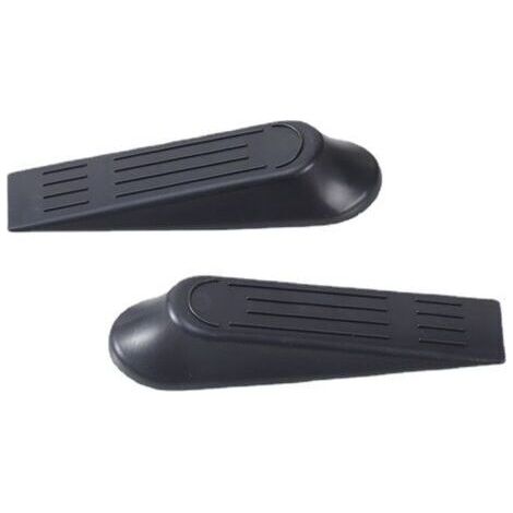 Ahlsen 2 Stück Bodentürkeil, Rutschfeste Bodentürstopper, Bodentürstopper Aus Kunststoff (schwarz)