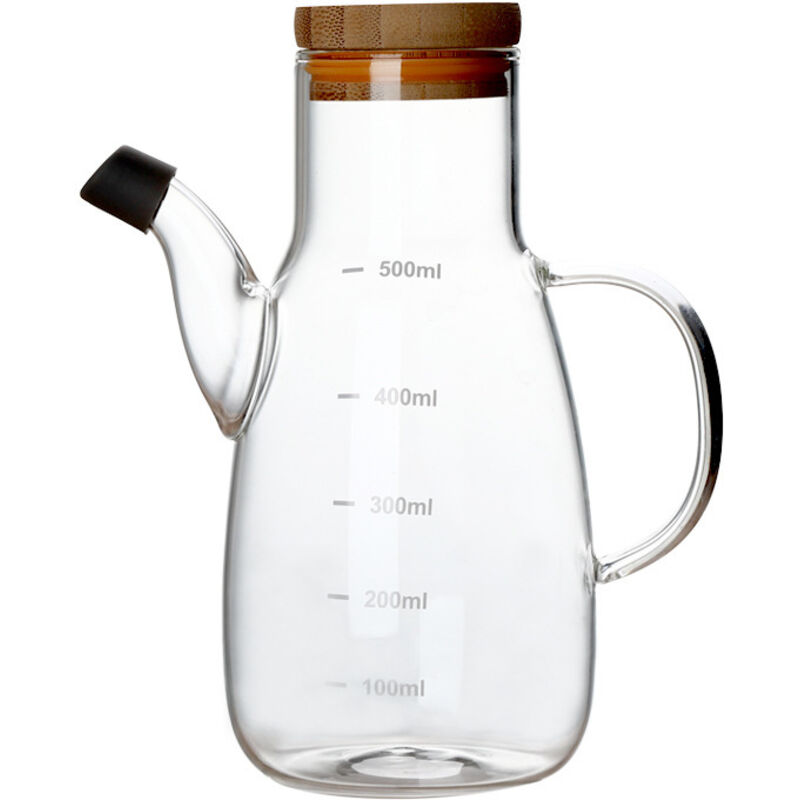 Auslaufsichere Gewürz-/speiseölflasche Aus Glas, Mit Adlerform-ausgießer Und Graduierung, 500 Ml