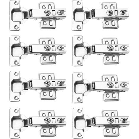 8er-pack Scharniere Für Küchenschränke, Schlafzimmer, Esszimmer, Schlafzimmer, Esszimmer, Soft-close, Gefaltete Türscharniere Mit Schrauben