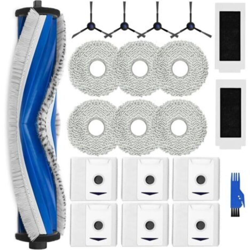 Pr-zubehörset Für Ecovacs Deebot T30 Omni/t30 Pro Omni, 6 Beutel Mit Antibakterieller Tasche, 6 Ringelbeutel, 1 Hauptbürste, 2 Filter, 4 Seitenschrauben, Ersatzteile