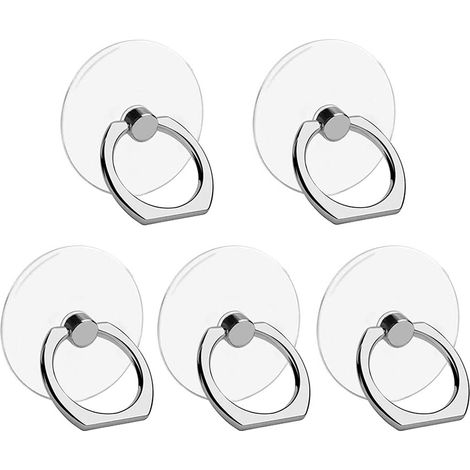 Set Aus 5 Transparenten Telefon-schutzhüllen Mit Um 360° Drehbaren Halterungen (rund).