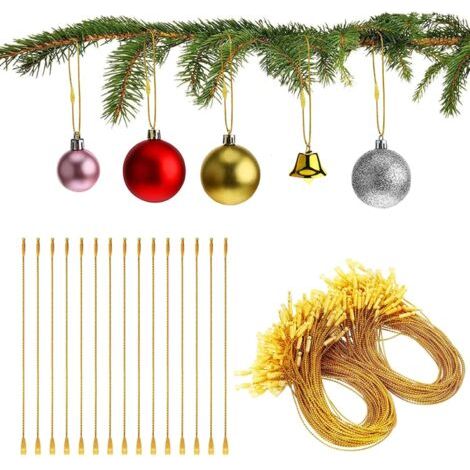 (gold) 200 Stück Weihnachtskugelhaken, Weihnachtsbaumdekorations-seilhaken Mit Schloss, Weihnachtsdekorationshaken Zum Aufhängen Von Weihnachtsbaumdekorationen