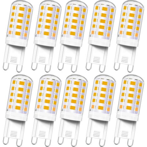 Led-ampullen G9, 4 W, Weiß, 2700 K-3000 K, 400 Lm, Entspricht Halogen G9 40 W, 230 V Ca, Nicht Dimmbar, 10er-packung.