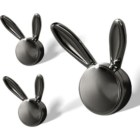 Lot Von 3 Häkelarbeiten Aus Robuster Wand Aus Metall – Motiv Lapin Décoratif Et Mignon, Mehrfarbig, Antirouille, Für Badezimmer/zimmer