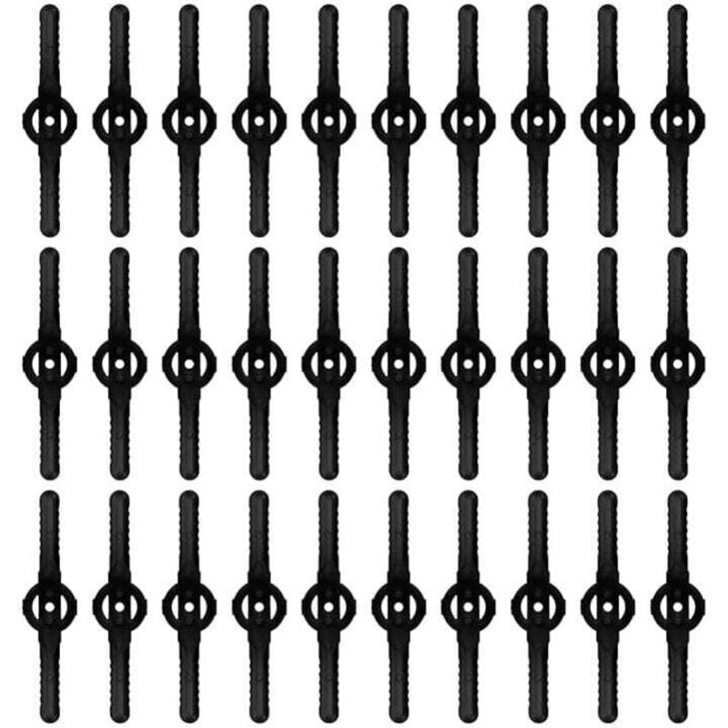 Lot De 30 Lames Coupe, Bordures Rechange Plastique Durable, Pour Tondeuse Et Débroussailleuse (schwarz)