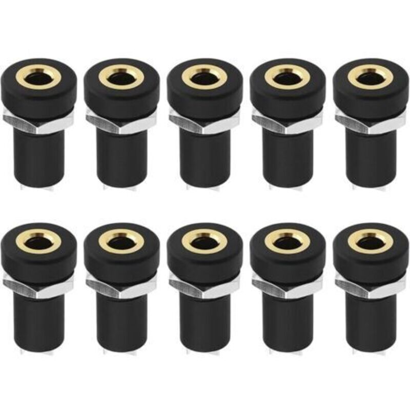 10 Stück 3,5 Mm Weibliche Mono-einbaubuchse Mit Muttern, 3,5 Mm Mono-buchsen, Panelmontage-lötanschlüsse, Zubehör Für Cd-player, Laptops, Digitale Dvd