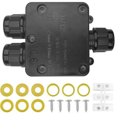 Ip68 Wasserdichte Anschlussdose Für Den Außenbereich, Wasserdichter Steckverbinder, Wasserdichter 3-wege-anschluss Für Kabel Ø 5–15 Mm Durchmesser, Wasserdichte Anschlussdose Für Den Außenbereich Für