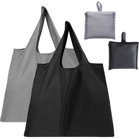 Einkaufstaschen – Tragetaschen – Faltbar – Wiederverwendbar – Umweltfreundlich – Ideal Zum Einkaufen Und Camping – 2er-set