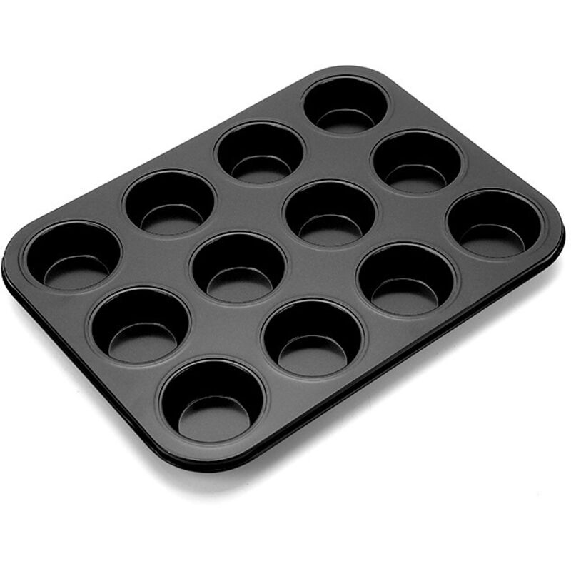 Schwarze, Antihaftbeschichtete, Stapelbare Cupcake- Und Muffinform