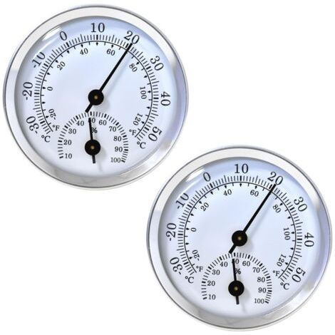 Thermometer-hygrometer [2 Stück], Innen- Und Außenthermometer, Hygrometer-thermometer Für Das Home-office-gewächshaus
