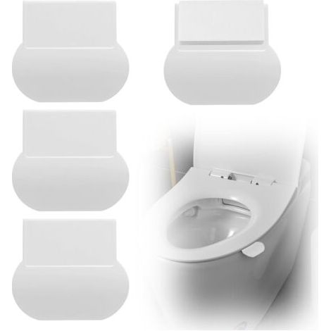 Toilettendeckelheber, 4 Paar Selbstklebende Toilettensitzdeckel-hebewerkzeuge, Für Badezimmer, Zuhause, Reisen, Büro Und Hotel (weiß)