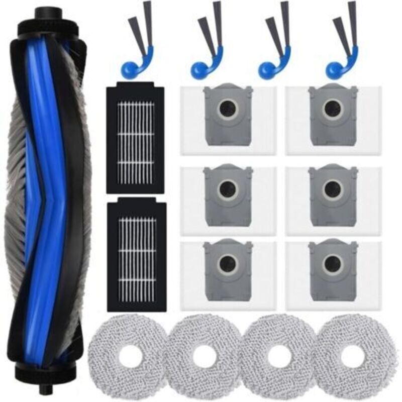 Kompatibles Zubehörset Mit Saugrobotern Ecovacs Deebot T30c Omni, T30c Omni Gen2, 1 Hauptbürste, 6 Beuteln In Der Tasche, 4 Filtern, 2 Filtern, 4 Seitenbürsten, Kit