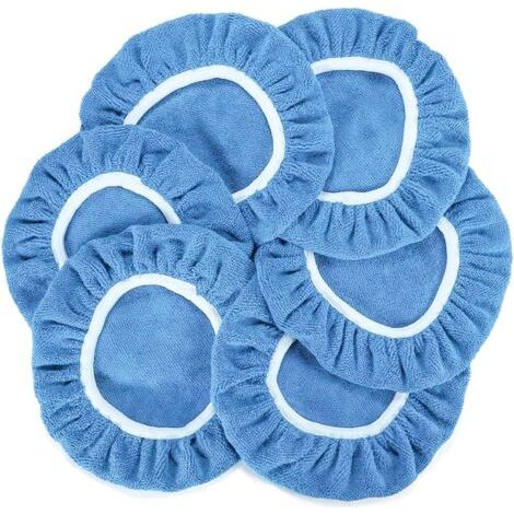 6 Stück Auto-polierpads (225–250 Mm), Mikrofaser-polierpads Für Motorhaube, Autohelm-polierpad-abdeckung (hellblau)