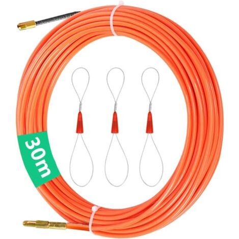 30 M Kabel Für Elektrische Reifen, Nylon Für Elektrische Reifen, Durchmesser 4 Mm, Kabel Für Elektrische Reifen Mit 3 Flexiblen Führungen Für Elektrische Reifen (orange)