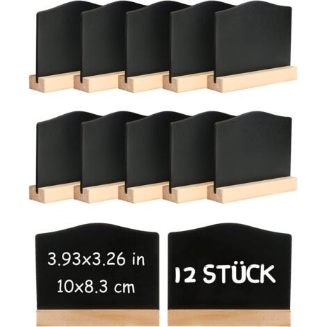 12 Stück Mini-kreidetafeln, Kleine Tafel, Mini-hinweistafeln, Tisch-schieferstaffelei Für Buffet, Hochzeit, Bäckerei, Party, Preisschild, Dekoration, Schild, Namenshalter