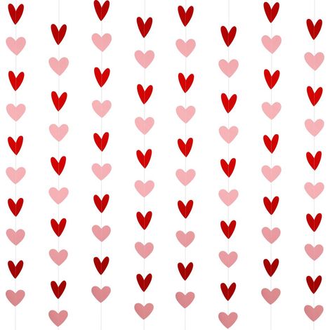 Blumenkranz In Herzform Für Den Heiligen Valentin (8 Stück) Mit Hängekette