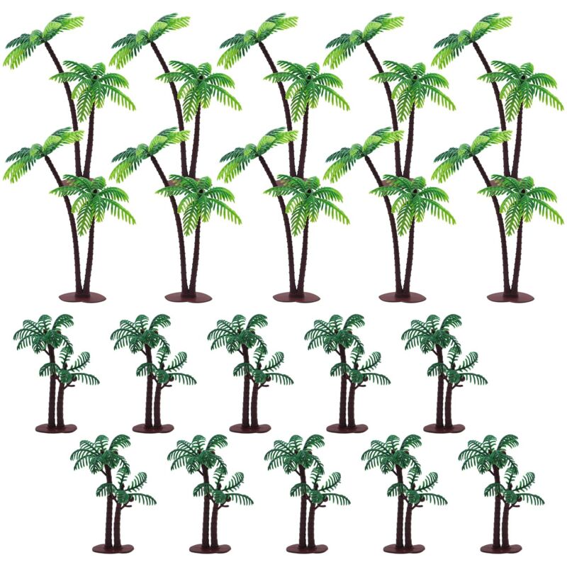 20 Stück Landschaftsmodell, Miniatur-palmen, 14/8,5 Cm, Palmen-modell, Kokosnussbaum, Mini-kunststoffpalme Für Diy Landschaft, Sandtisch, Miniaturgärten, Kuchendekoration
