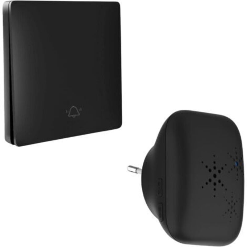 Kit De Sonnette Sans Fil Et Sans Pil Eco Outdoor Étanche Ip 65 Neige Pluie - Émetteur À Distance - Sonnette Mini Et Dissimulée - Récepteur Enfichable