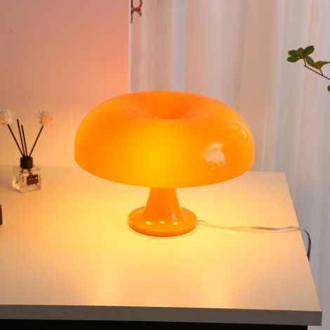 Pilz-tischlampe Mit Einstellbarer Helligkeit, Usb-kabel Und E14-fassung Für Schlafzimmer Und Wohnzimmer, Dekoratives Nachtlicht Mit Dreifarbiger Glühbirne