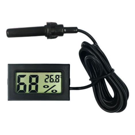 Lcd-digital-hygrometer-thermometer, Temperatur- Und Luftfeuchtigkeitsmonitor Mit Externer Sonde Für Inkubatoren, Terrarien, Aquarien