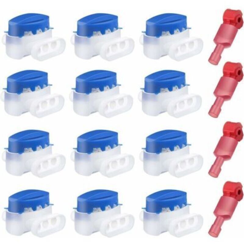 12er-pack Wasserdichte Kabelverbinder, 3-loch-crimp-elektrokabelverbinder, Mit Gel Gefüllte Rasenmäherverbinder Mit 4 Anschlüssen Für Husqvarna-robotermäher.