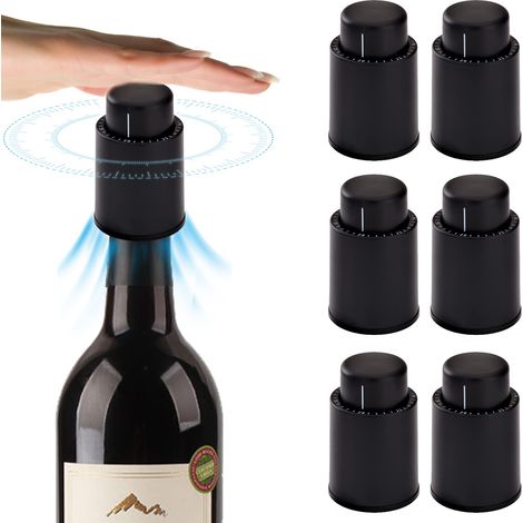 Bouchons À Vide Pour Pompe À Vin, Bouchons À Vide Pour Bouteilles En Verre (großformat, 6 Stück/boîte)