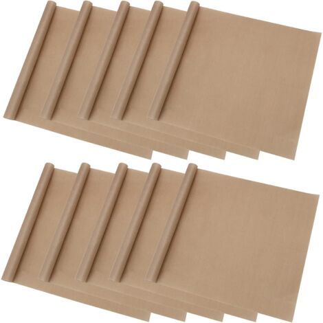 10er-pack Teflon-backbleche, Wiederverwendbare Antihaftbeschichtete Ofeneinlage 30 X 40 Cm Zum Grillen, Wärmeübertragung, Hitzebeständigkeit Bis 270 °c.