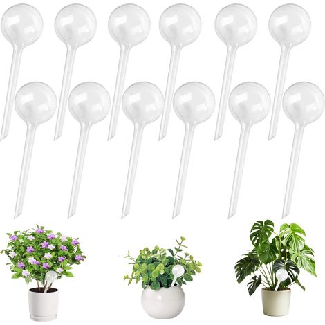 Automatische Arrosagekugeln, 12 Stück Arrosagekugeln Aus Kunststoff, Bewässerungskugeln Für Pflanzen 13 X 5 Cm, Arrosageampullen, Für Arrosage Plante Interieur Fleurs Jardin En Pot