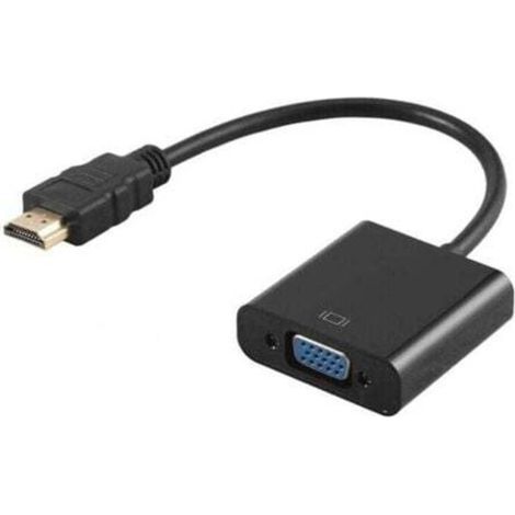 Hdmi-zu-vga-adapter Mit 3,5-mm-audio Und Micro-usb-anschluss, 1080p Aktiver Hdtv-vergoldeter Konverter, Inklusive Audiokabel Und Micro-usb-kabel