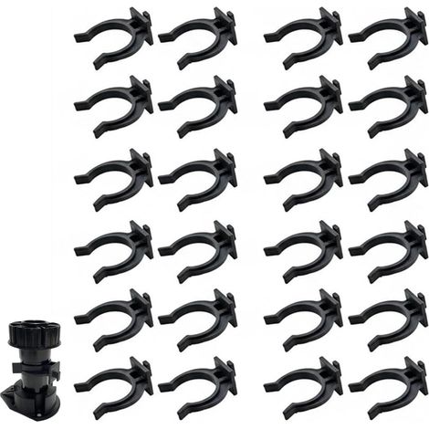 Attache Plinthe Cuisine,24 Pièces Fixation Plinthe Cuisine Support De Fixation Plastic Salle De Bain Fixation Pied Meuble Pour Armoires,tables Et Panneaux De Bain