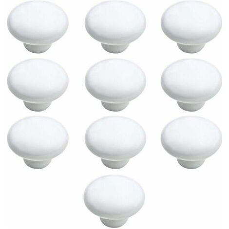 Türknauf, 10 Stück, 33 Mm, Keramik-türgriff, Küchenschrank, Schublade, Türknöpfe, Weiß