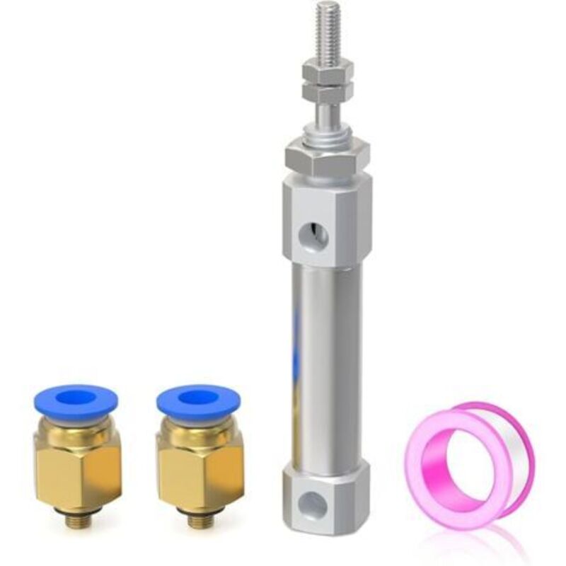Mini-pneumatikzylinder Aus Edelstahl, Bohrung 10 Mm, Hub 10 Mm, Doppeltwirkend (cdj2b10-10)