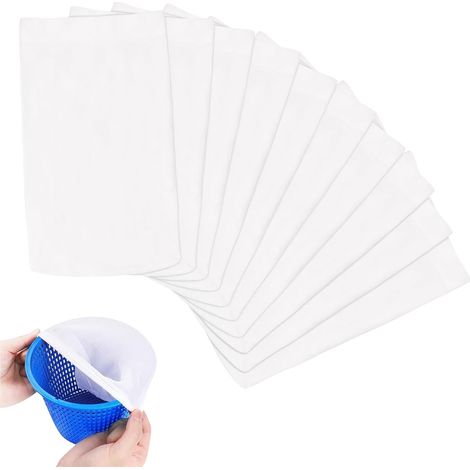 Packung Mit 10 Wiederverwendbaren Elastischen Nylon-filtersocken Zum Abschöpfen Von Pollen, Blättern Und Haaren.