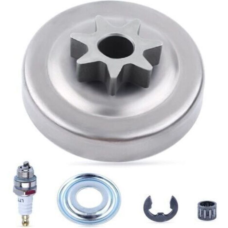3/8 "-7 Dents Tambour D'Embrayage Roulement À Aiguilles Kit For Stihl 034 036 039 Ms310 Ms360 Ms390 034 Tronçonneuse Partes De Rechange With Rondelle D'Embrayage Agrafe Bougie D'Alumage
