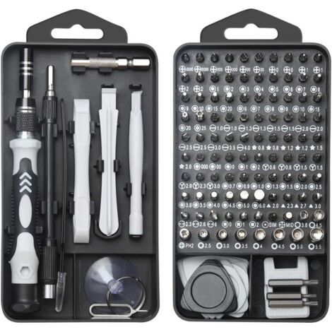 Präzisions-bit-set, 122 En 1 Mini-set Tournevis Precision, Tragbares Reparaturset Für Bürogeräte/laptops/iphones/lünetten, Mini-reparaturwerkzeuge Für Den Haupteinsatz(01020117)