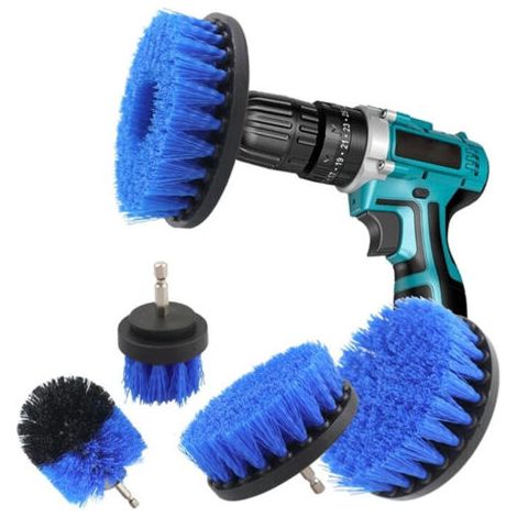Bohrer-reinigungsbürste, 4 Stück, Bürste Für Bohrer, Auto, Fliesen, Teppich, Badewanne, Küche, Wc, Blau