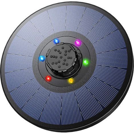 Pompe De Fontaine Solaire Mit 6 Led-farben Und 7 Fontaine-stilen, 4 Und 1 Pompe De Fontaine Für Wasser, Teich, Wasserreservoir, Aquarium, Garten