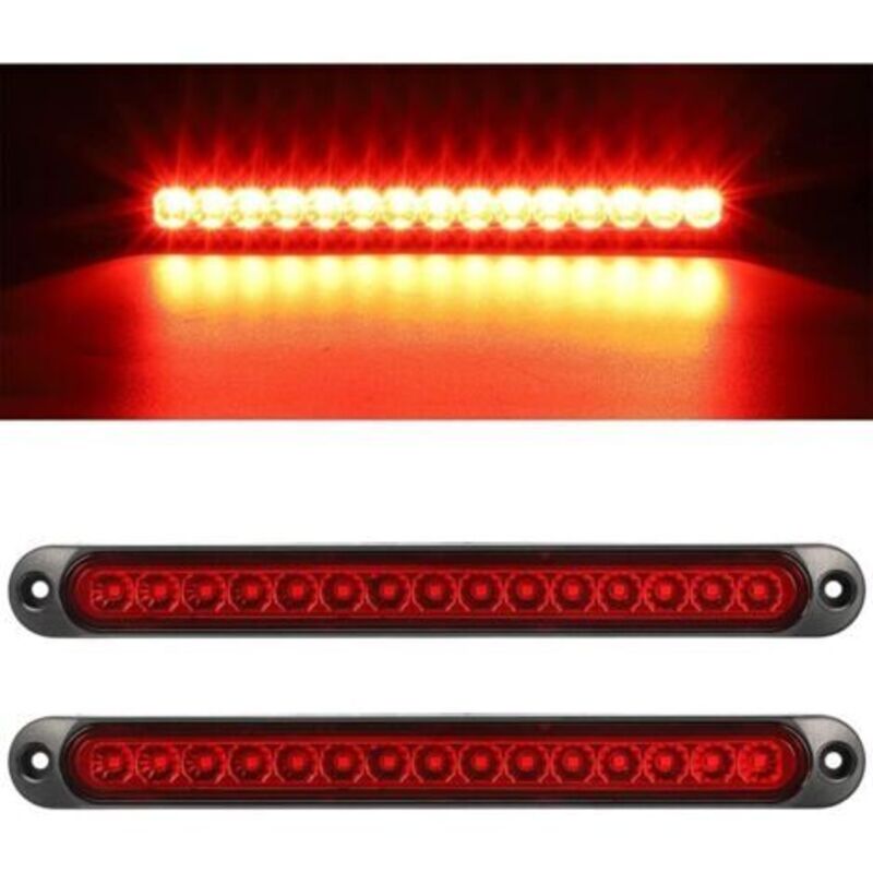 2-stab-feuer-freilauf-remorque-ladegerät, 12–24 V, 15 Leds, Freilauf-hebel, Leitungsdraht, Geländewagen, Transporter, Wohnmobil, Campingwagen, Utv, Atv, Identifikationsleuchte