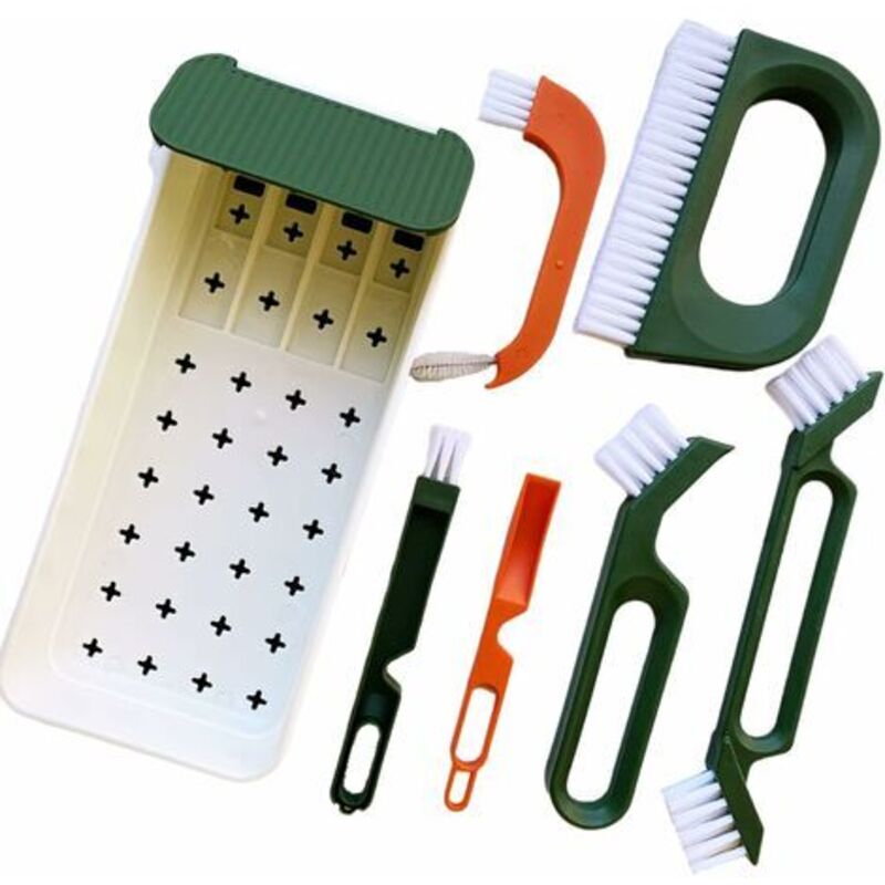 Pr Ensemble De Brosses Joints 5 En 1, Brossé Nettoyage Pour Salle De Bain Et Cuisine, Récurer Les Joints De Carrelage, Les Recoins Et Les Angles, Écouvillon Pour Bouteille