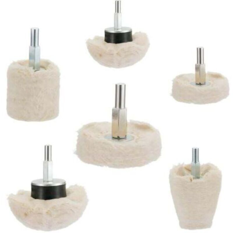 6-teilige Bohrer-polierscheiben, Polierpads, Scheibenförmiges Polierwerkzeug Mit 1/4-zoll-griff Für Metall, Aluminium, Edelstahl, Chrom, Schmuck, Holz, Pl