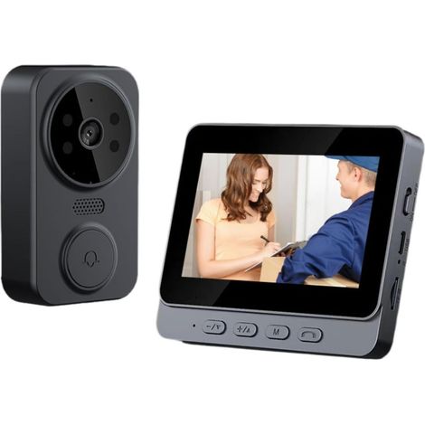 Gegensprechanlage Und Video-türsprechanlage, Video-türklingel Mit 4,3-zoll-ips-bildschirm (1080p), Zwei-wege-audio Und Nachtsicht