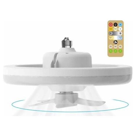 Elektrischer Deckenventilator, Deckenventilator Mit Beleuchtung Und Fernbedienung, Deckenventilator Mit Led, 3 Farben, Mit 3 Ventilatoren, Oszillierenden Deckenventilatoren (30 W)