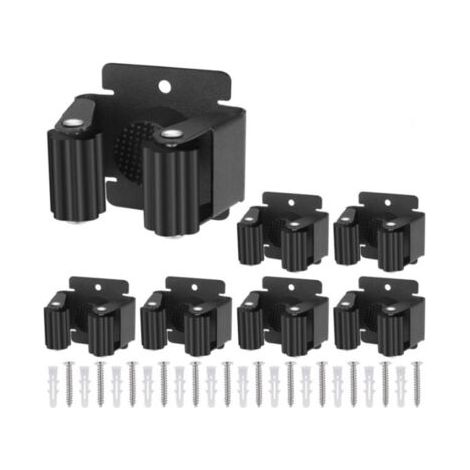 6er-pack Mopphalter Zur Wandmontage, Schwarz, Robust, Wandbesenhalter, Wandbesenhalter, Aufbewahrung Von Garten- Und Küchenwerkzeugen