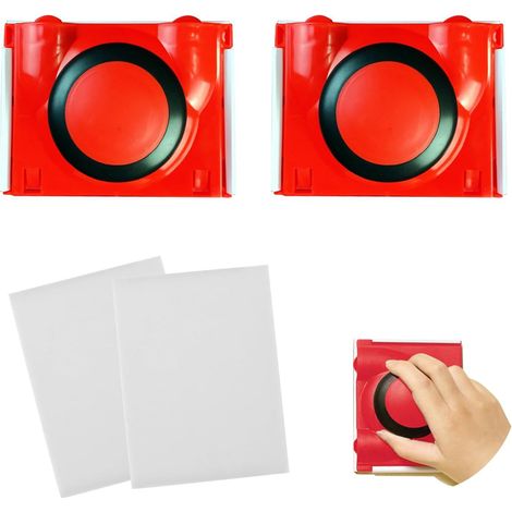 2-teiliges Farbkantenschneider-set, Rot, Multifunktional, Farbkantenschneidewerkzeug, Rundes Griffdesign – Inklusive 2 Ersatzpads