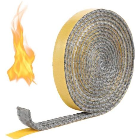 – Selbstklebende Hochtemperaturdichtung Für Ofen Und Kamin – Beständig Bis 600 °c – Maße 3 Mm X 15 Mm X 2 M – Dauerhafte Abdichtung