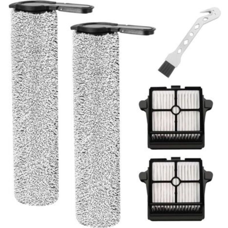 Pr Rouleau De Brosse Et Filtre Pour Tineco Floor One S7 Steam Nettoyeur Vapeur Pièces De Rechange, 2 Rouleaux De Brosse + 2 Filters + 1 Brosse De Nettoyage