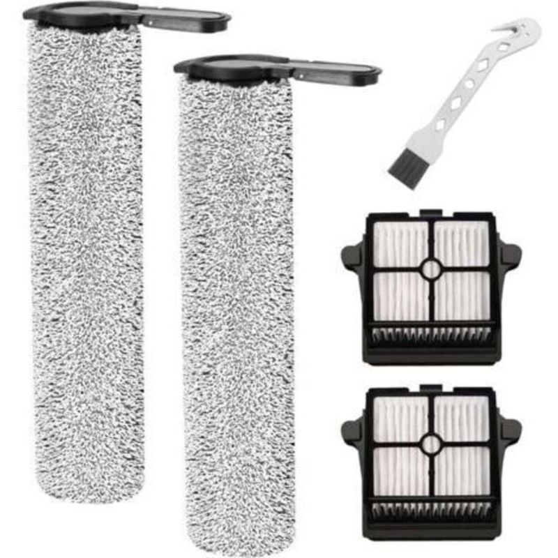 Rouleau De Brosse Und Filtre Pour Tineco Floor One S7 Steam Nettoyeur Vapeur Pièces De Rechange, 2 Rouleaux De Brosse + 2 Filter + 1 Brosse De Nettoyage