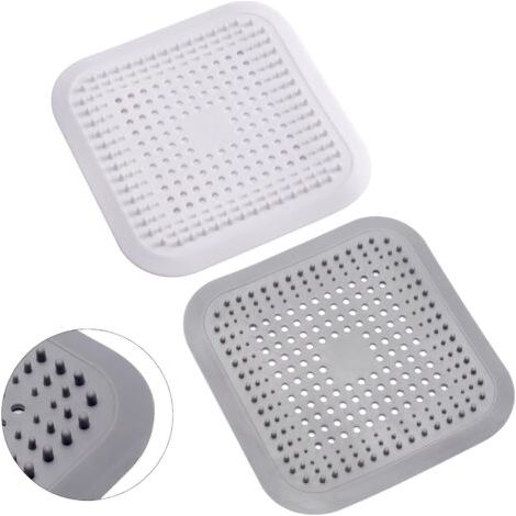 2 Stück Silikon-duschhaarfilter – Mit Saugnapf – Universell Für Waschbecken/dusche